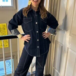 Denim Pants Suit
